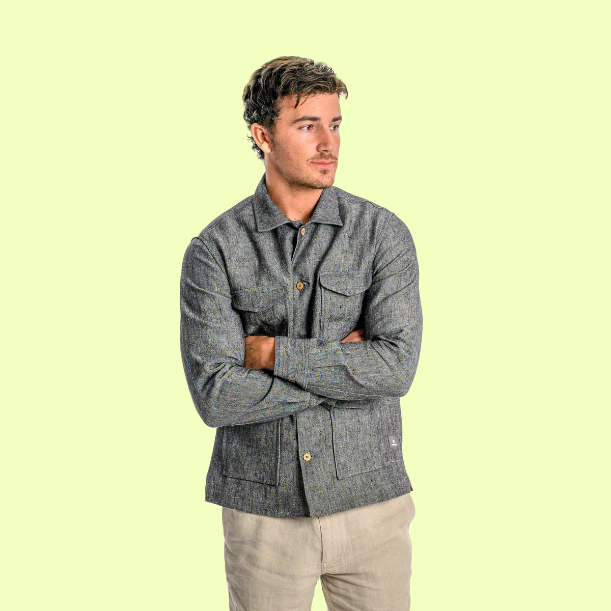 100% Organic Cotton Twill Fleece-Lined Jacket (Breathable; Vegan) –  Rawganique