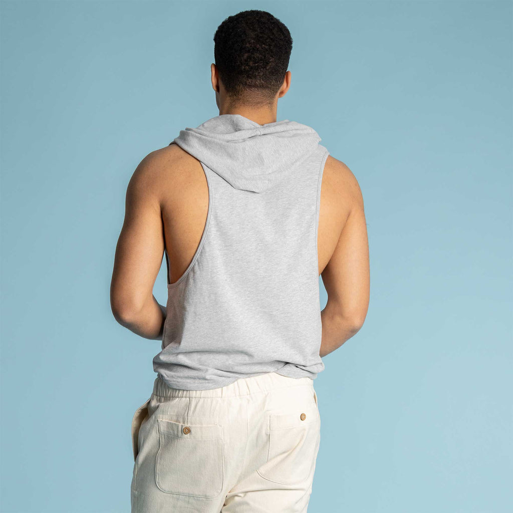 100% organic cotton hoodie tank top