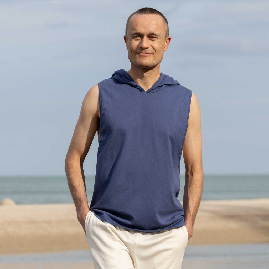 organic cotton hoodie tank top