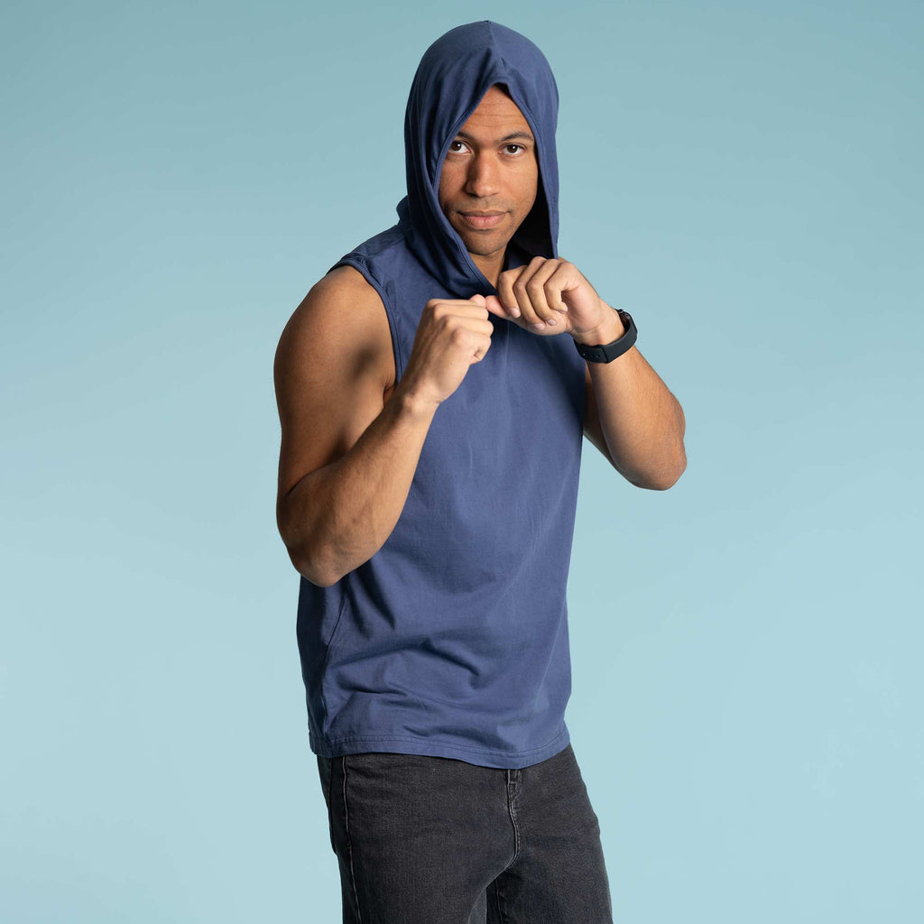 100% organic cotton hoodie tank top