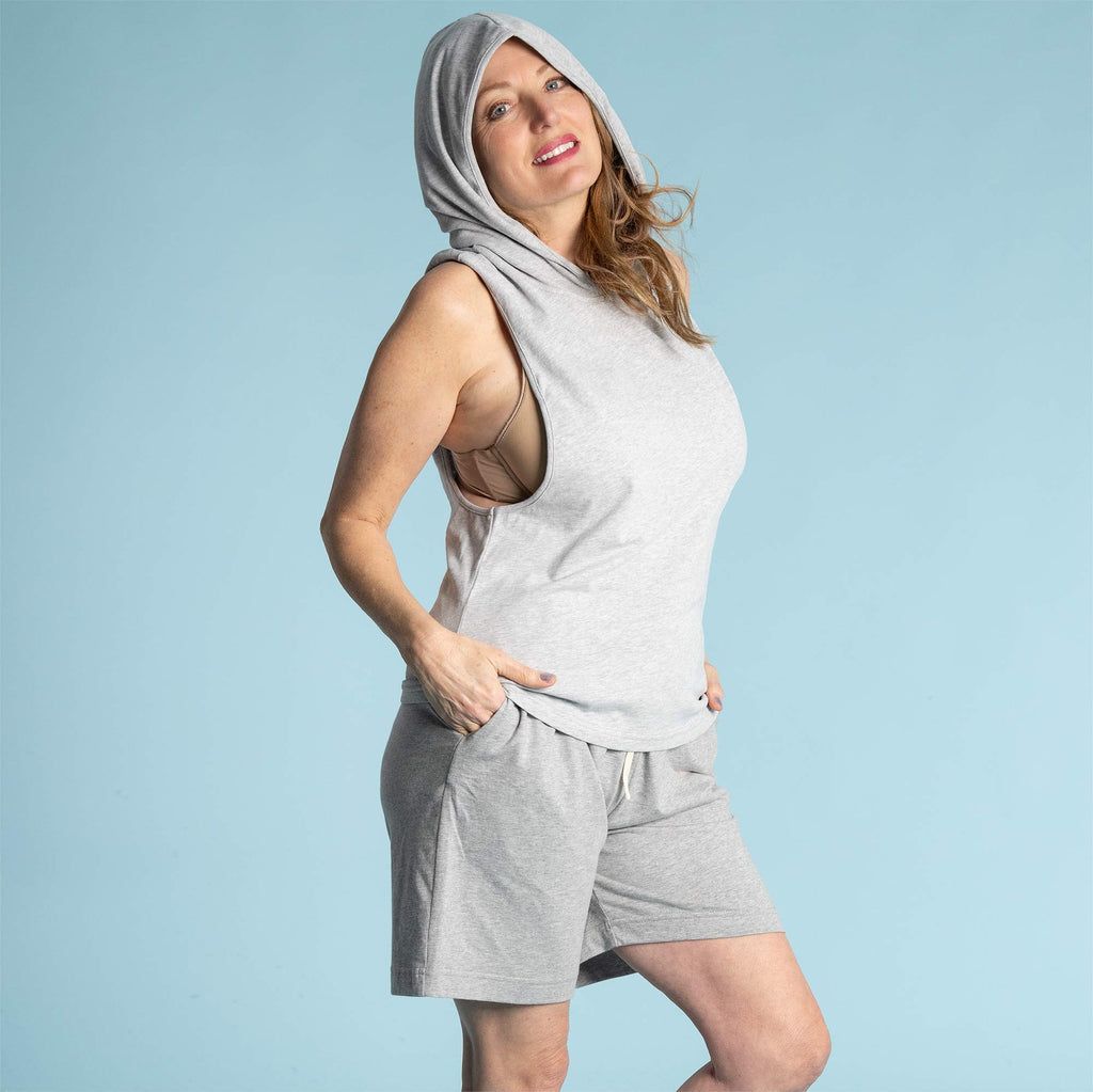 organic cotton hooded tank top