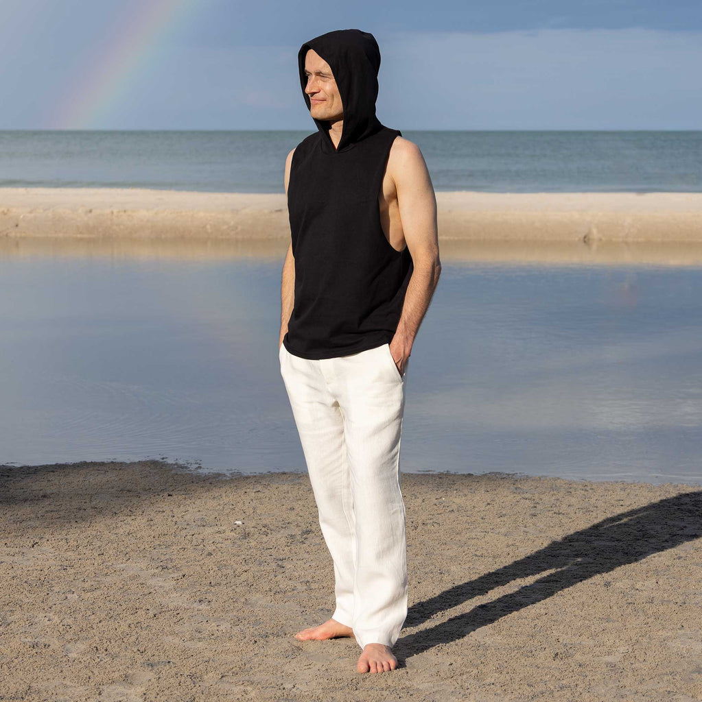 organic cotton tank top hoodie