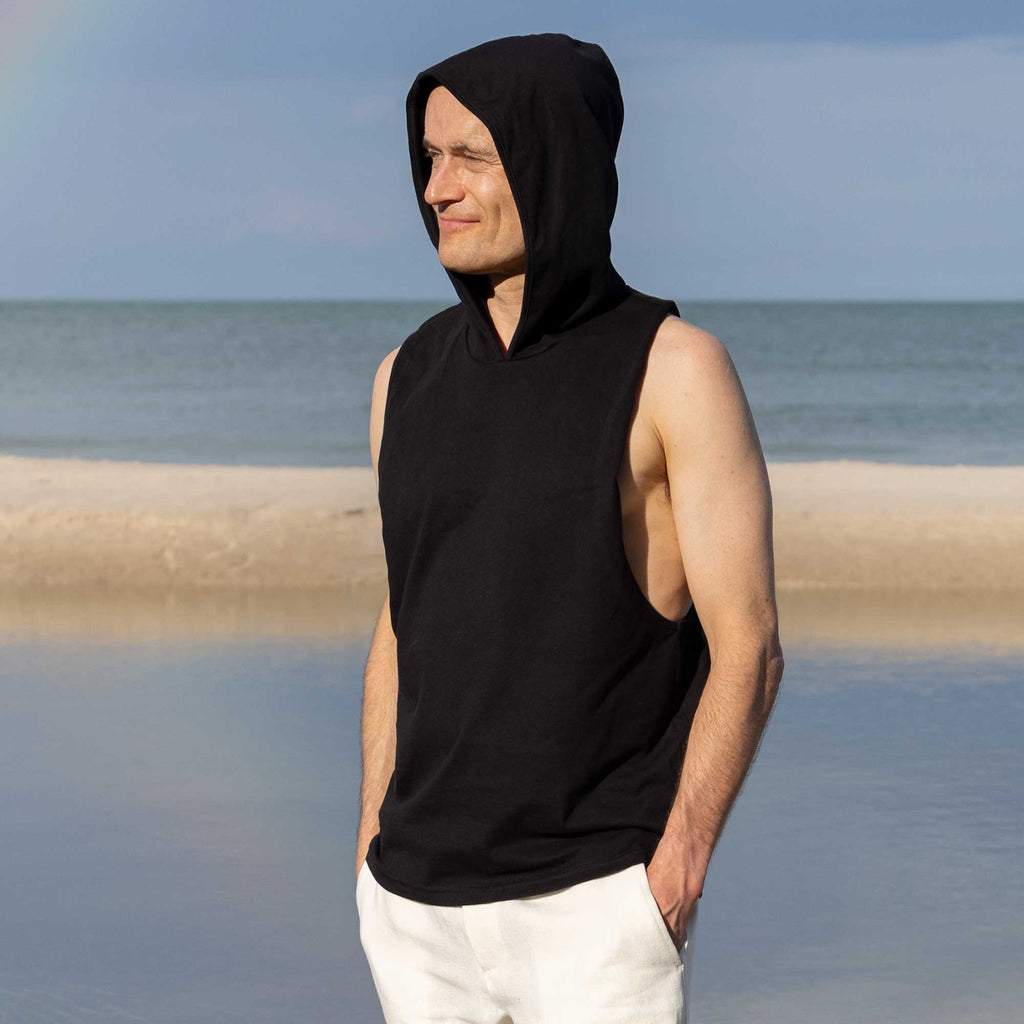 organic cotton hoodie tank top