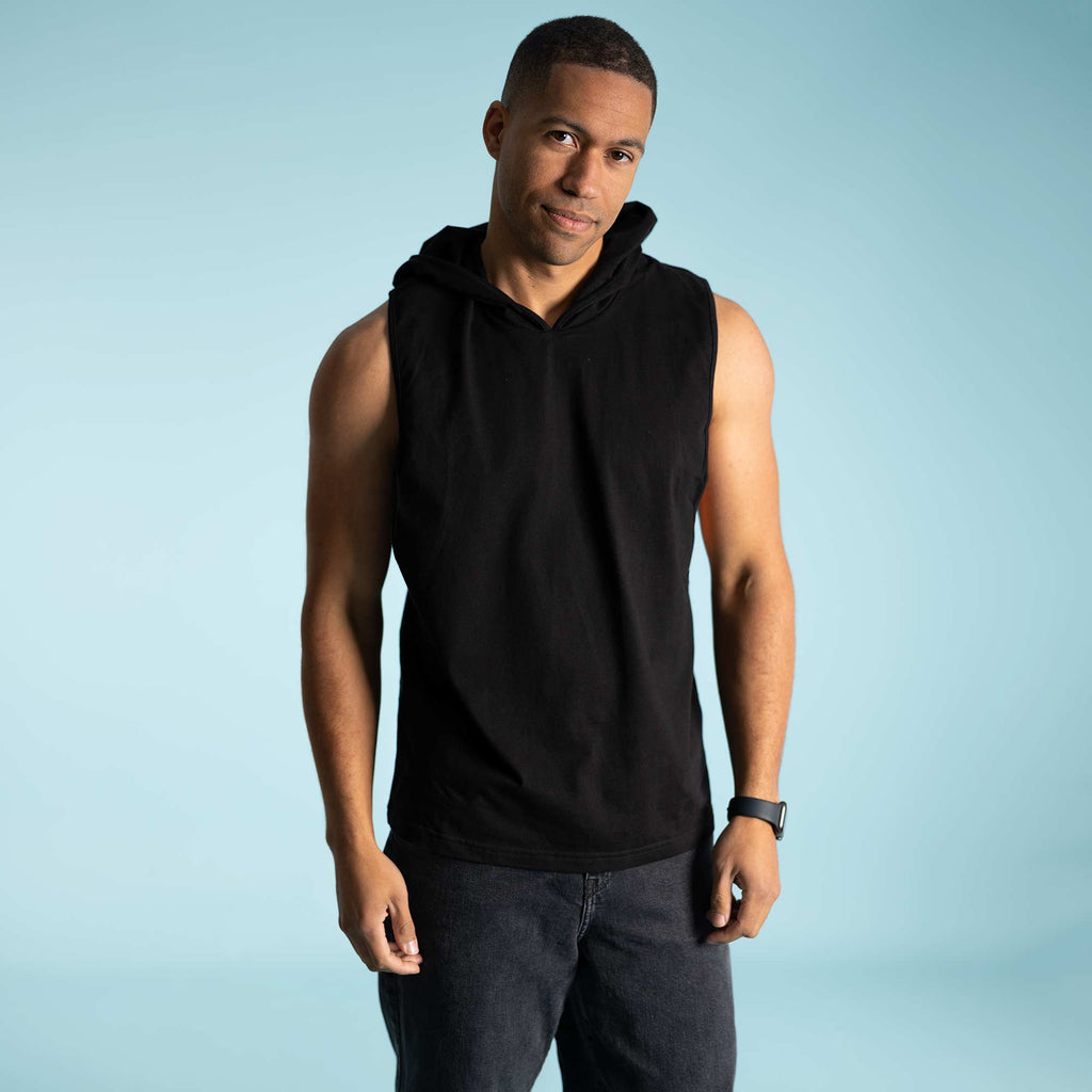 organic cotton tank top hoodie