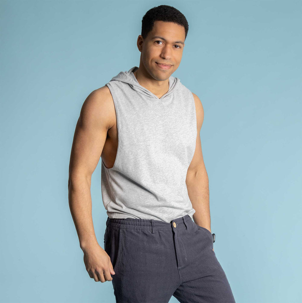 organic cotton tank top hoodie