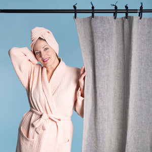 plastic-free hemp shower curtain