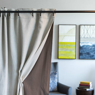 organic linen blackout curtain