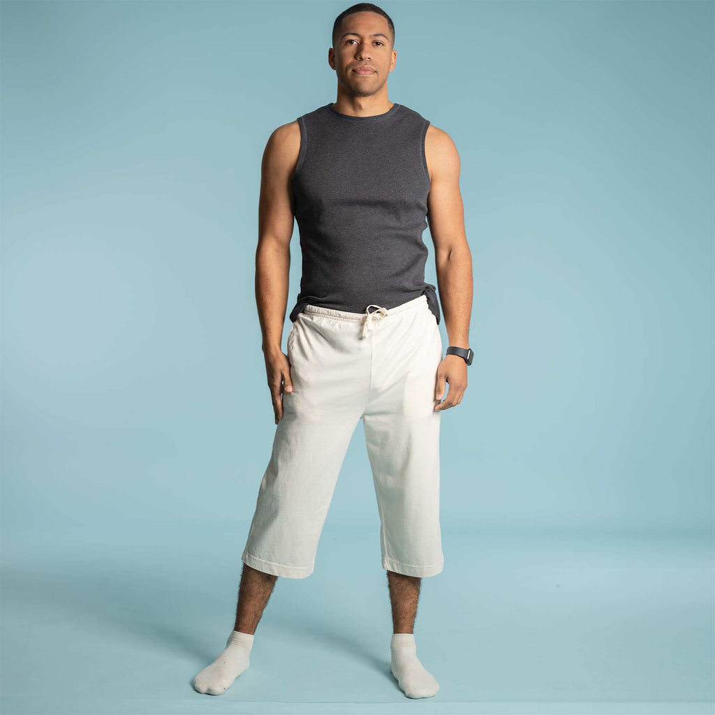 Synthetics-free organic cotton long shorts