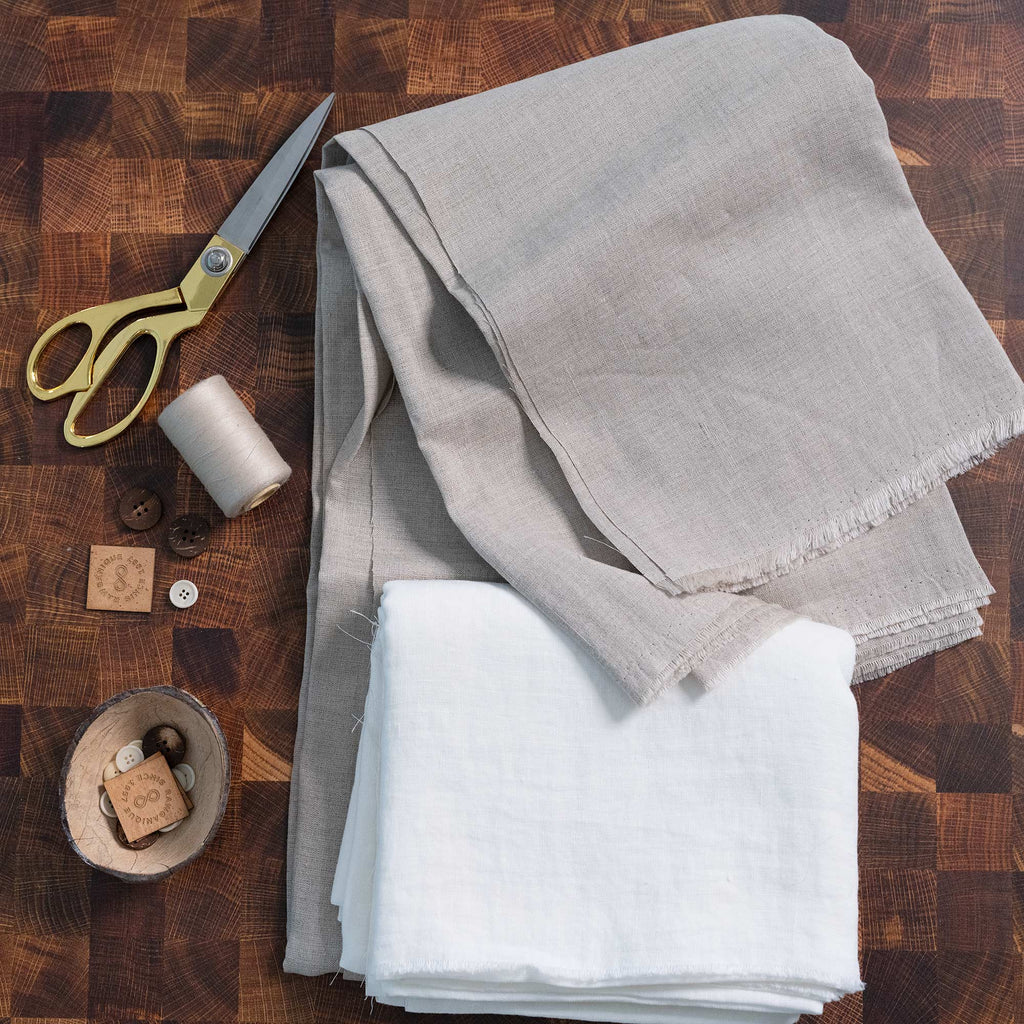 100% organic French linen fabric