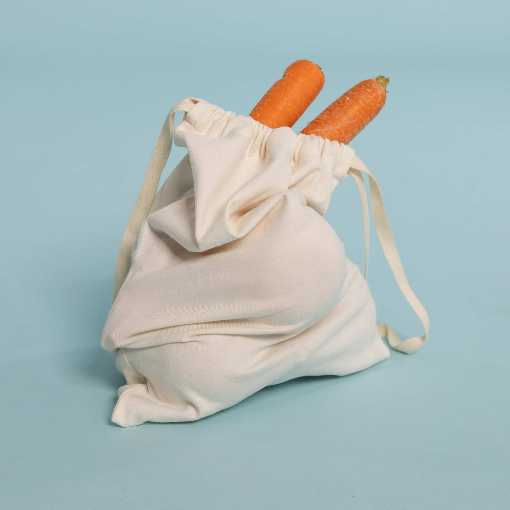 FARMSTAND 100% Organic Cotton Drawstring Bag (Produce, Laundry, Dye, Packing) (Plastic-free)