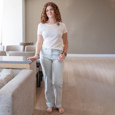 99% organic cotton stretch jeans for ladies