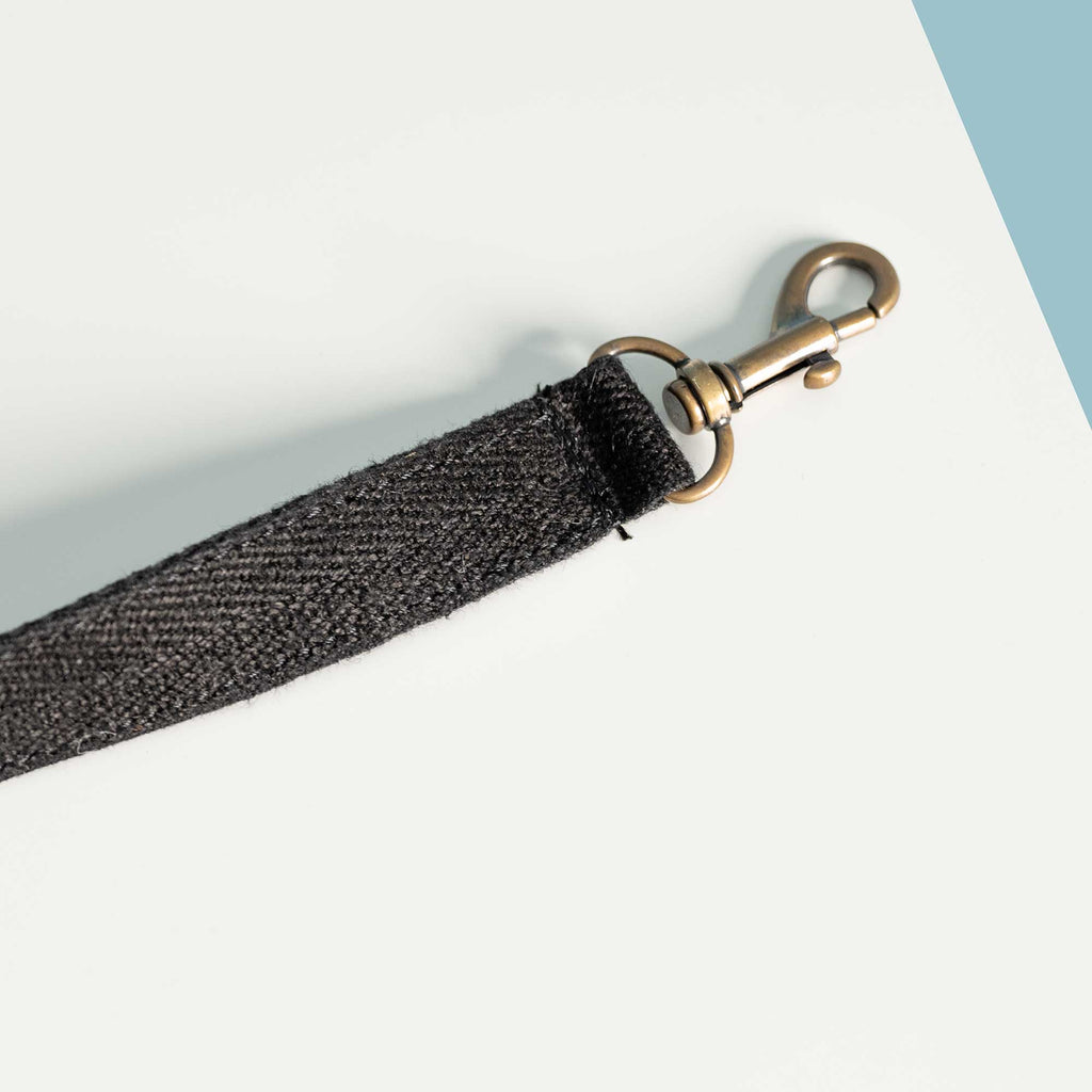 Organic Hemp Key Strap (Metal Clasp) black