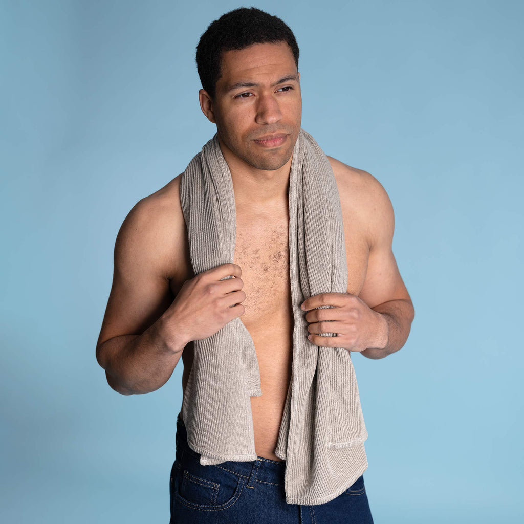 100% organic linen knit towel