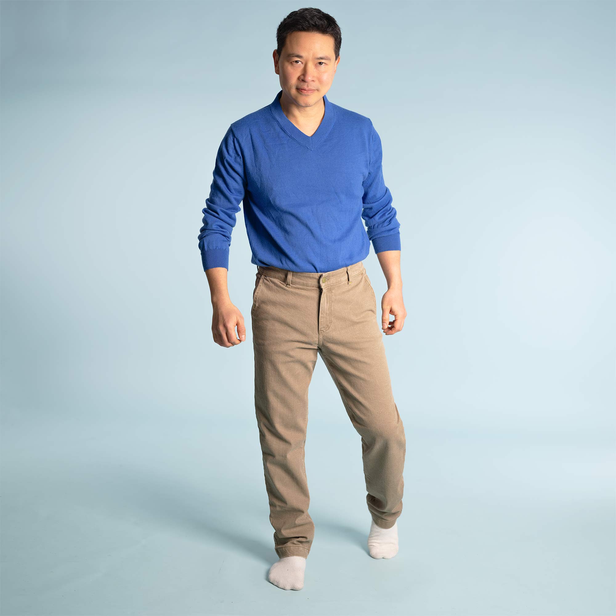 Natural Clay-Dyed Men's Organic Cotton Stretch Chinos (Chemical