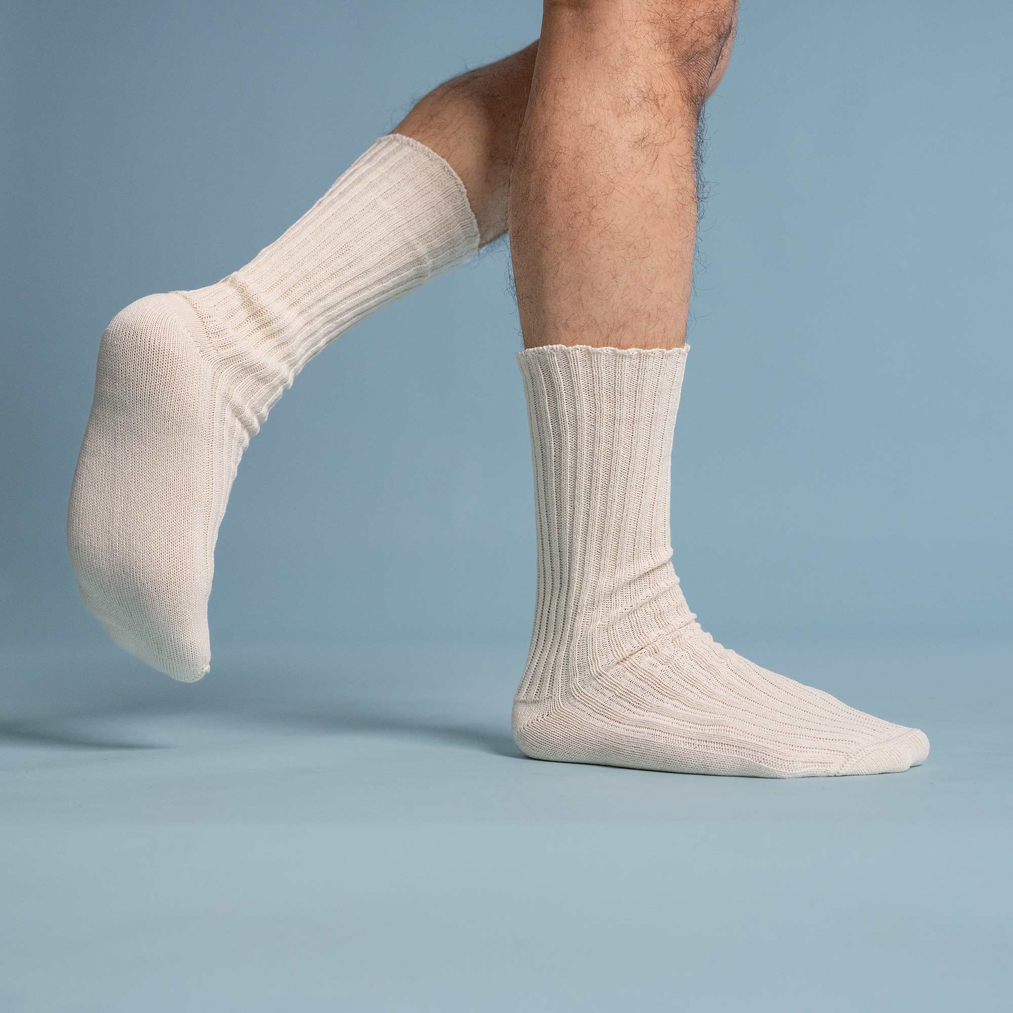 100% Organic Cotton Socks (Elastic-Free, Latex-Free, No polyester) Black / XL