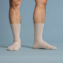 Load image into Gallery viewer, elastic-free organic linen socks plastic-free no polyester