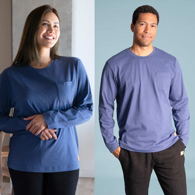 plastic-free 100% organic cotton long-sleeve t-shirt