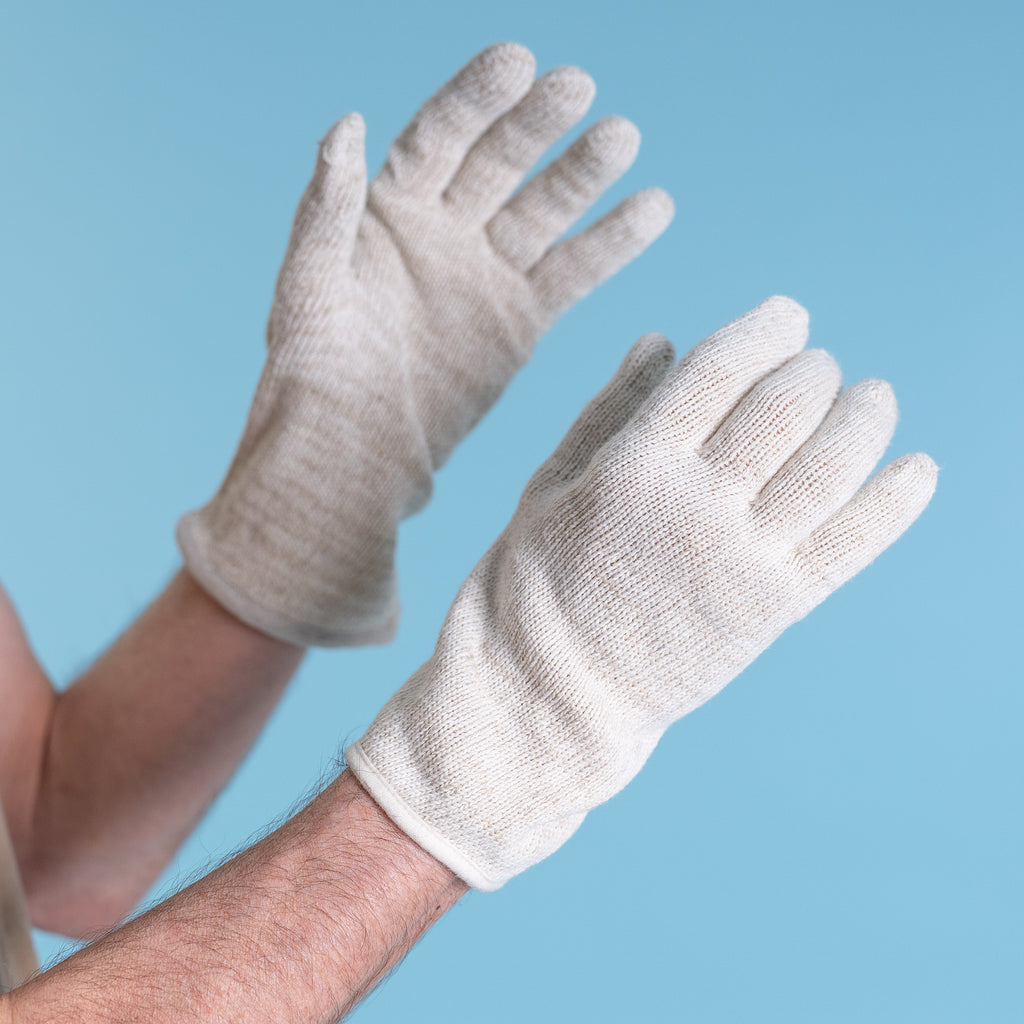 organic hemp gloves elastic-free
