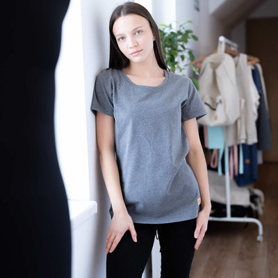 100% organic cotton t-shirt for ladies