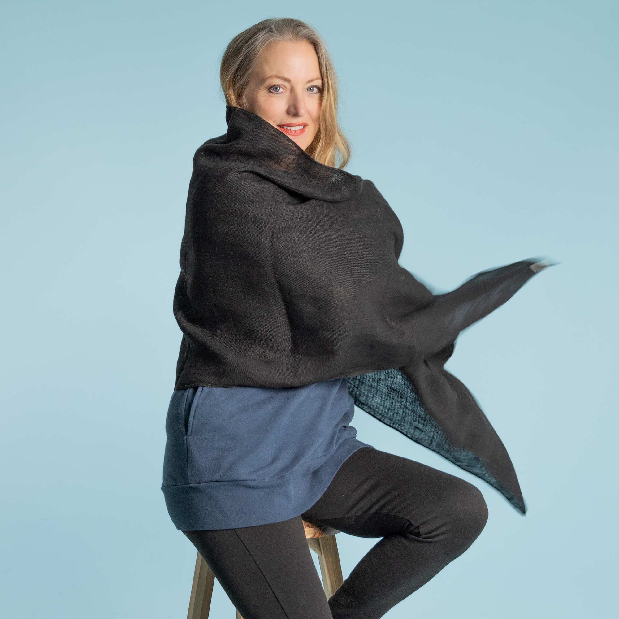 Tissue-weight 100% Linen Scarf – Rawganique