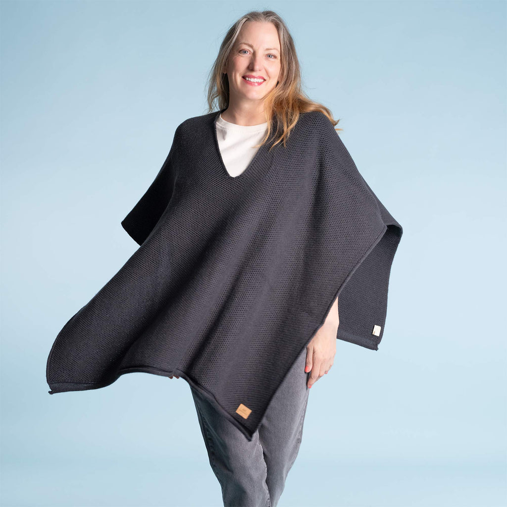 organic merino wool poncho