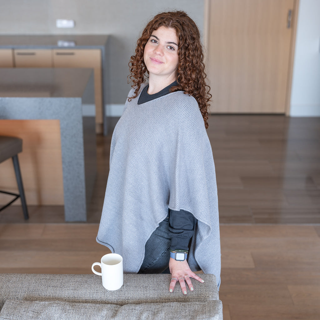 100% organic merino wool poncho