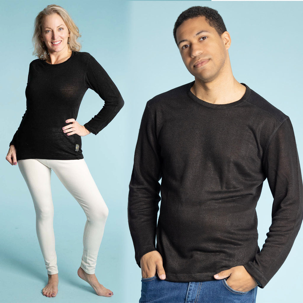 organic linen knit shirt