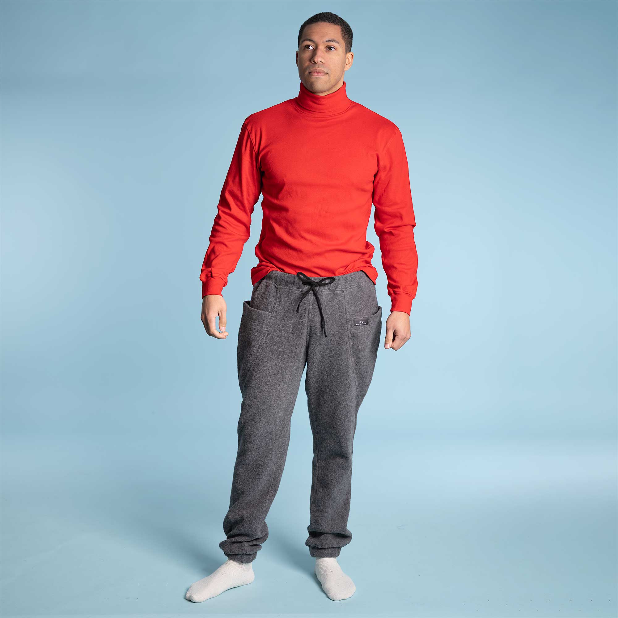 XX 100 Organic Cotton Turtleneck Sweater Unisex No Synthetic Fabric Red Mn L Wn XL