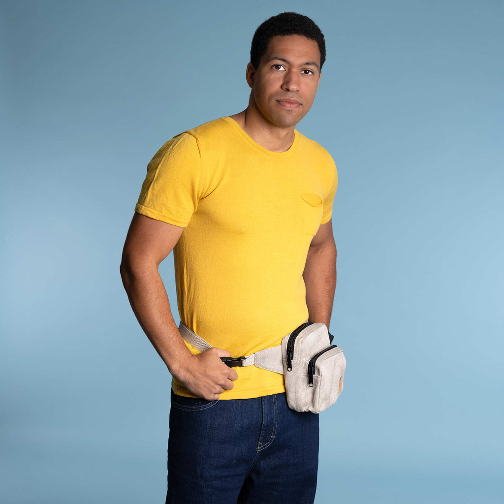 organic linen fanny pack