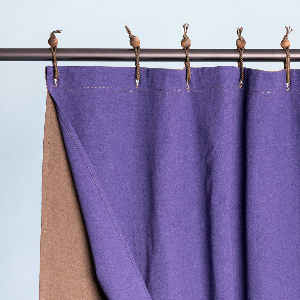 BELMONT Blackout 100% Organic Cotton Curtain With Rings (2-Layers, Reversible) (OC Thread, No Vinyl, No PVC, No Plastic, No Polyester, No Synthetics) (100% Biodegradable)