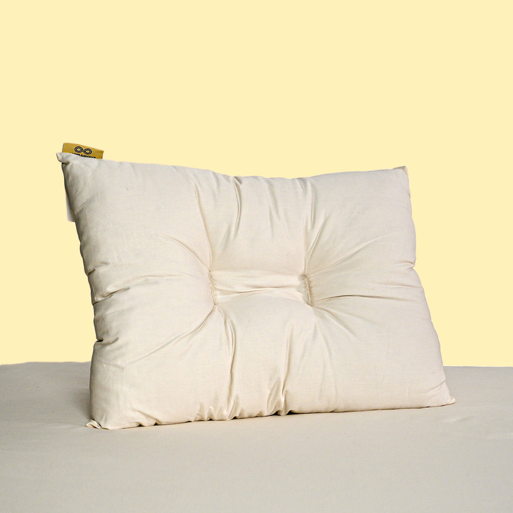 OAHU 100% Wild Kapok Contour Pillow (Organic Cotton Casing) (Handmade in USA) (99.9% Biodegradable)