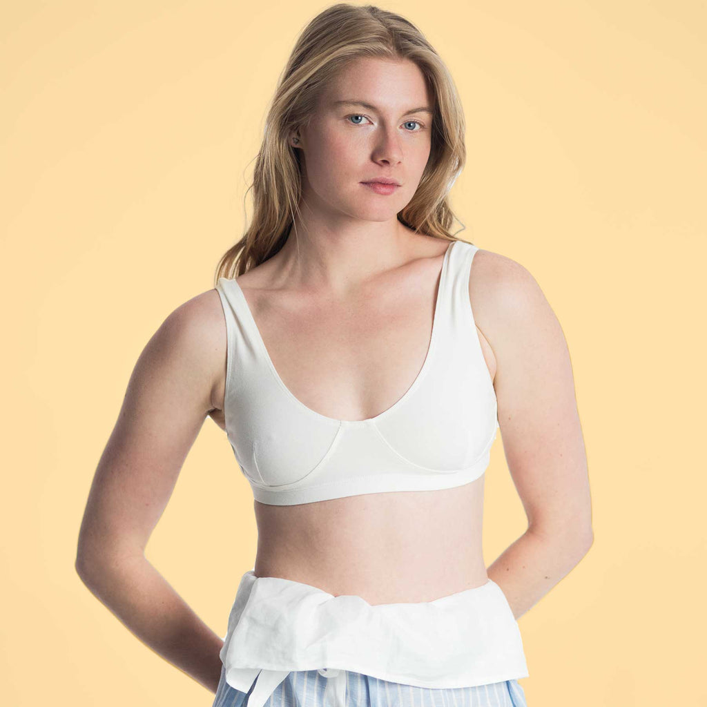 organic cotton bustier bra