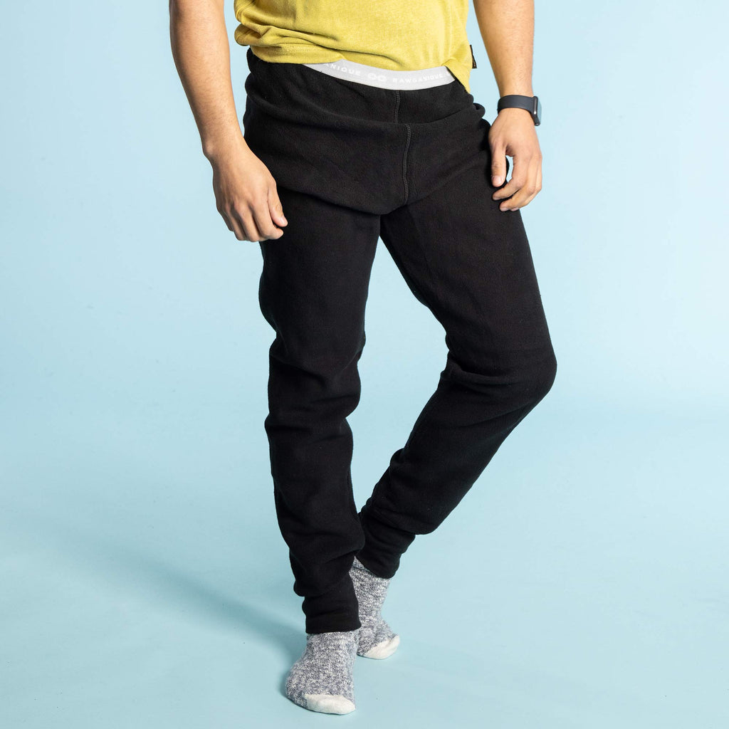 100% organic cotton fleece long johns