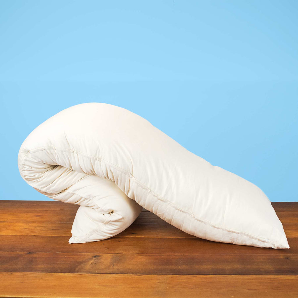 Organic cotton body pillow made in USA