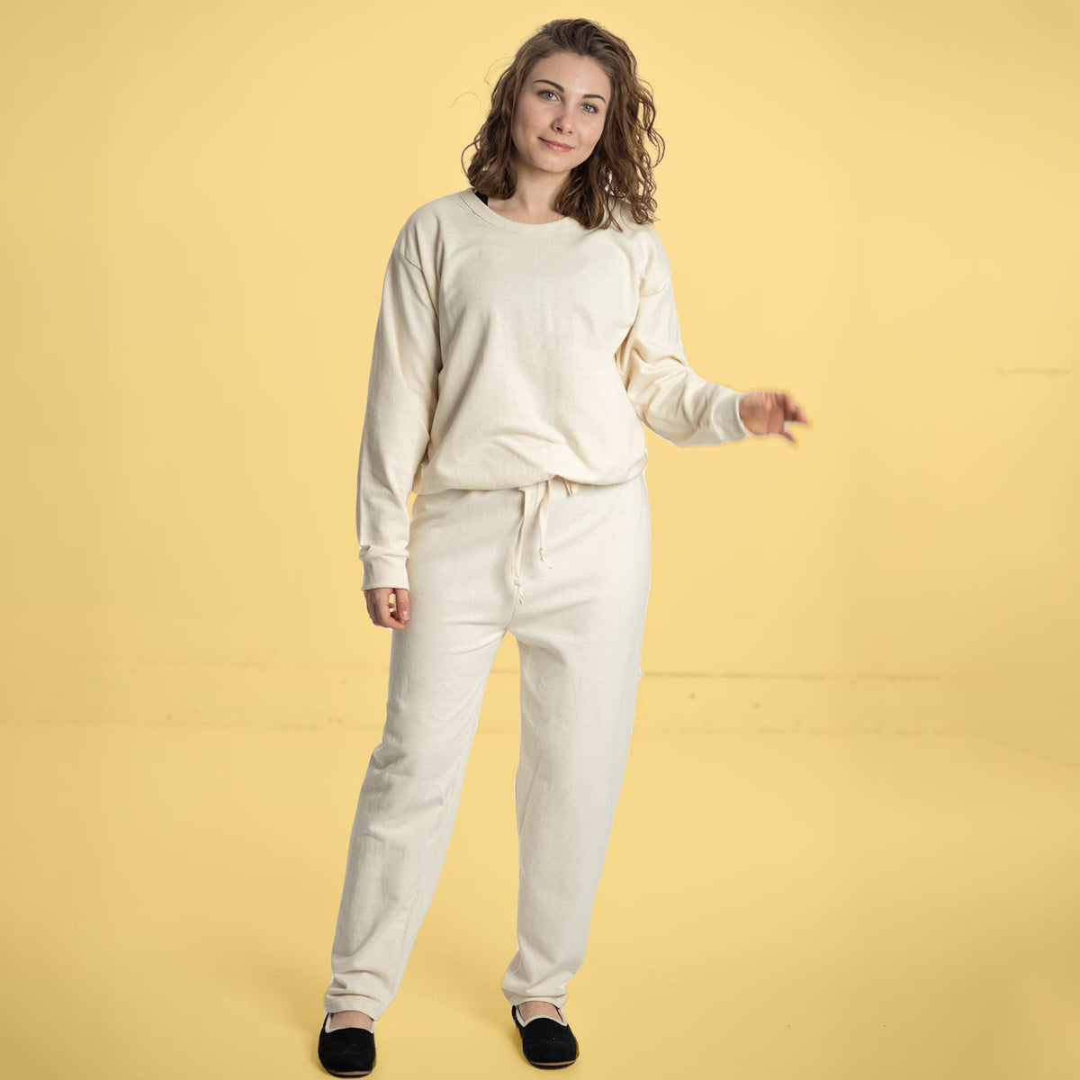 Latex Free Organic Cotton Drawstring Lounge Pant