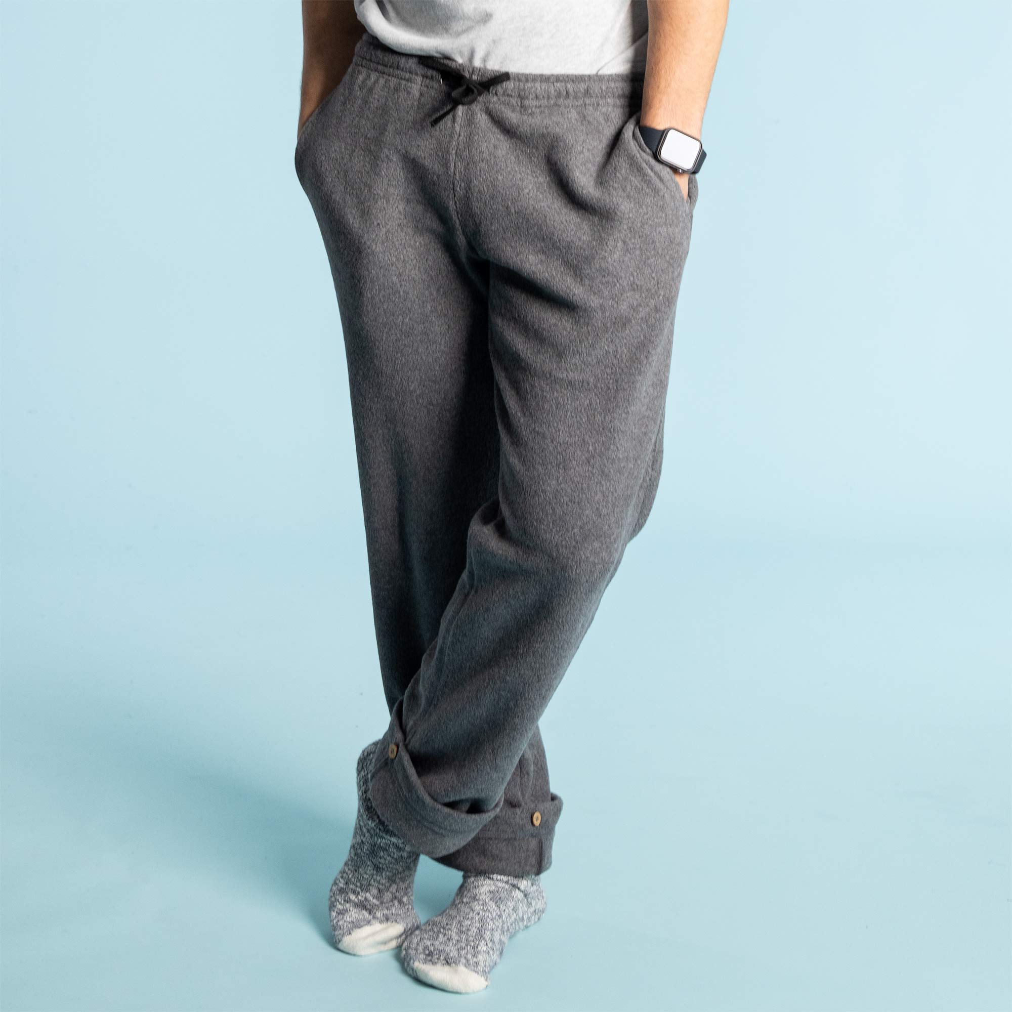 Mens joggers with fly front online