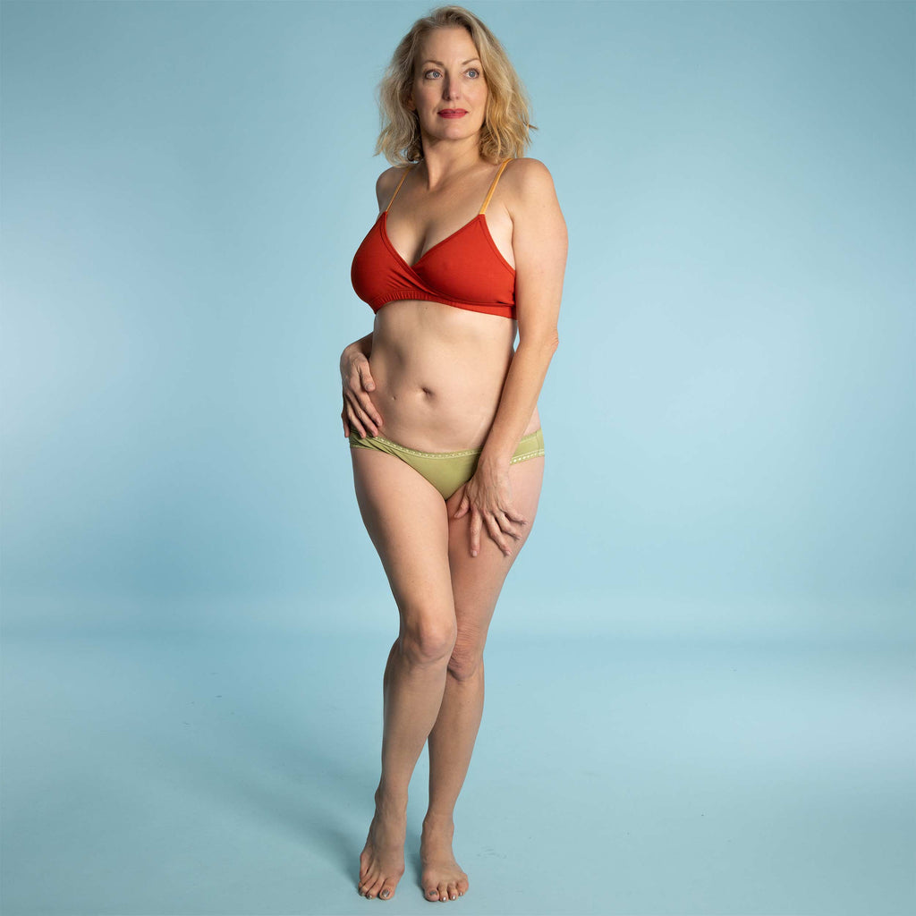 organic cotton crossver bra