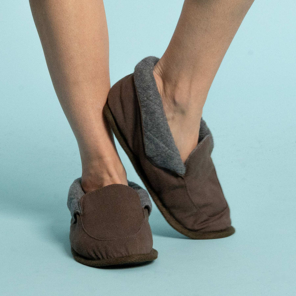 Organic cotton fleece slippers