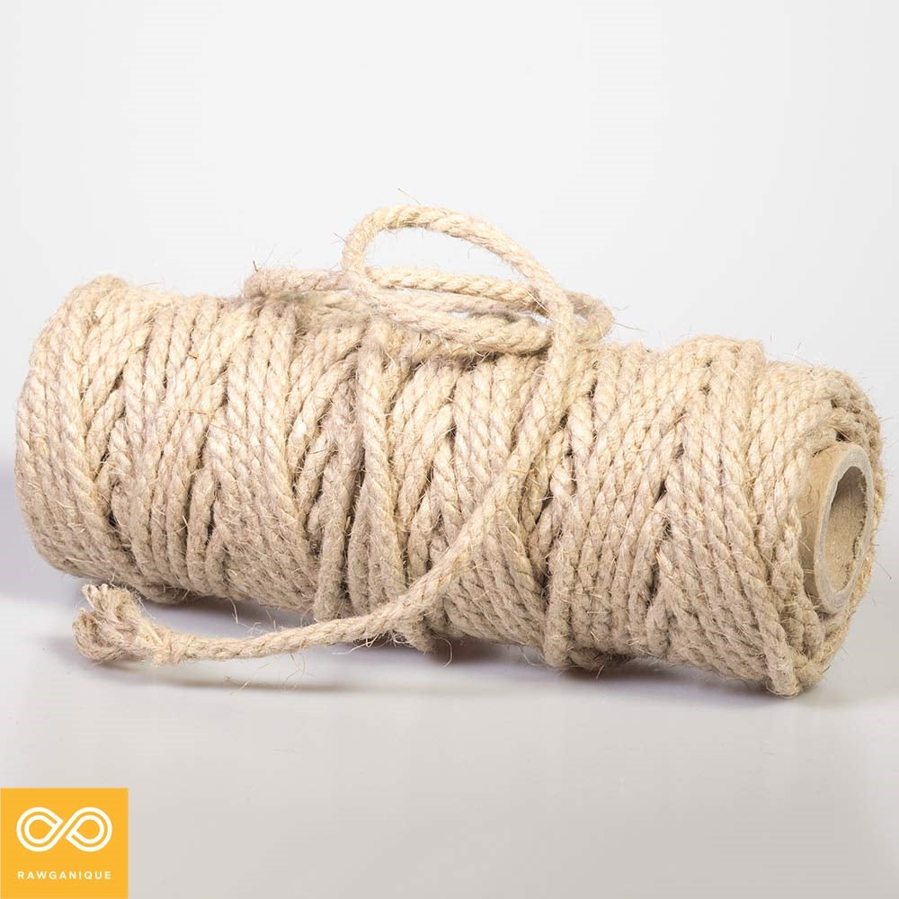 6mm Organic Hemp Rope (1/4") (1kg Roll) (100% Biodegradable)