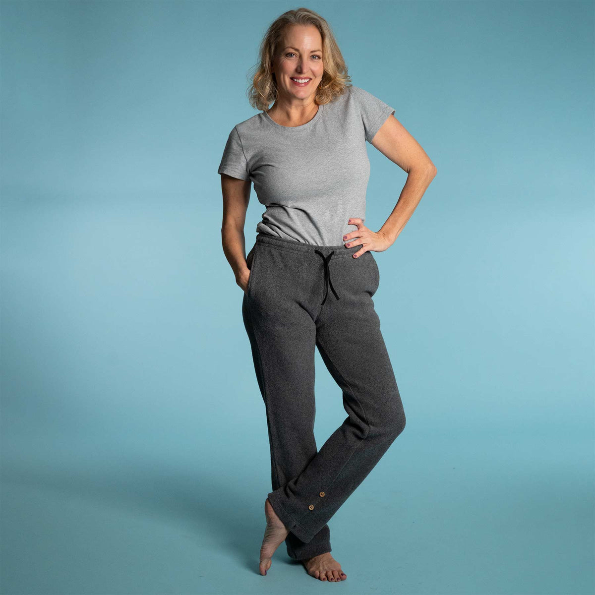 Ardene Solid Baggy Sweatpants in Light, Size, Polyester/Cotton, Fleece- Lined, Eco-Conscious