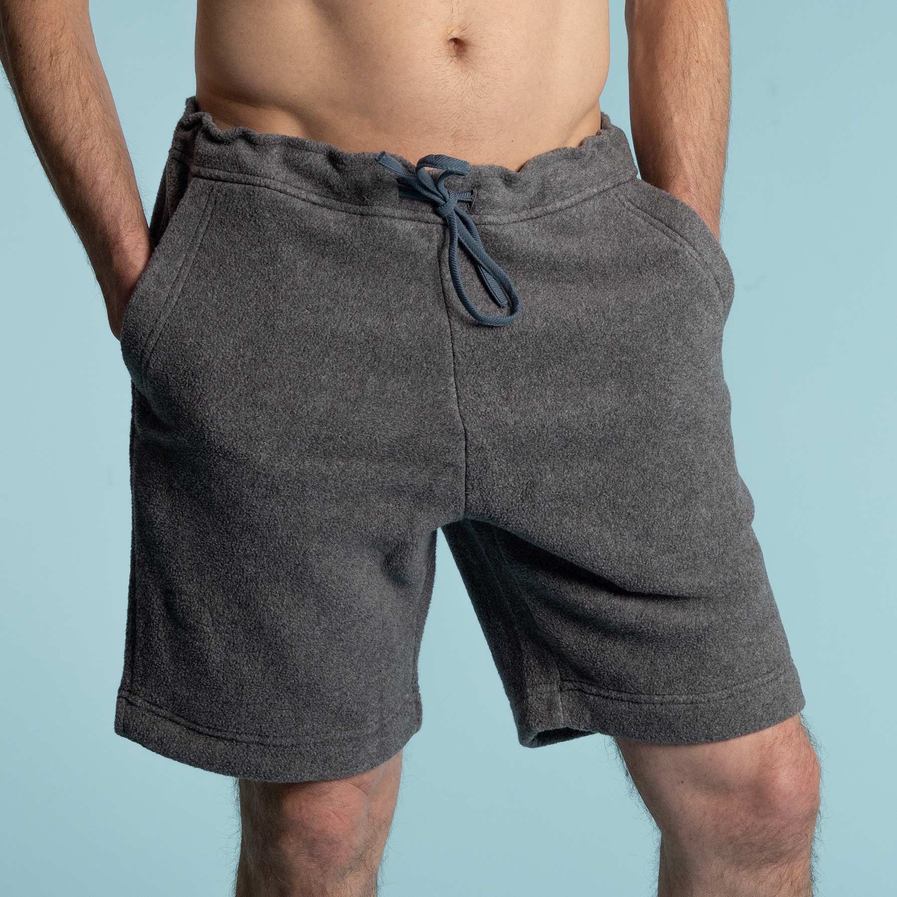 Elastic-free 100% Organic Cotton Fleece Shorts (Unisex; Chemical
