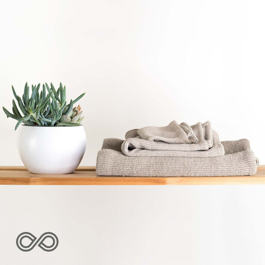 organic linen knit towel