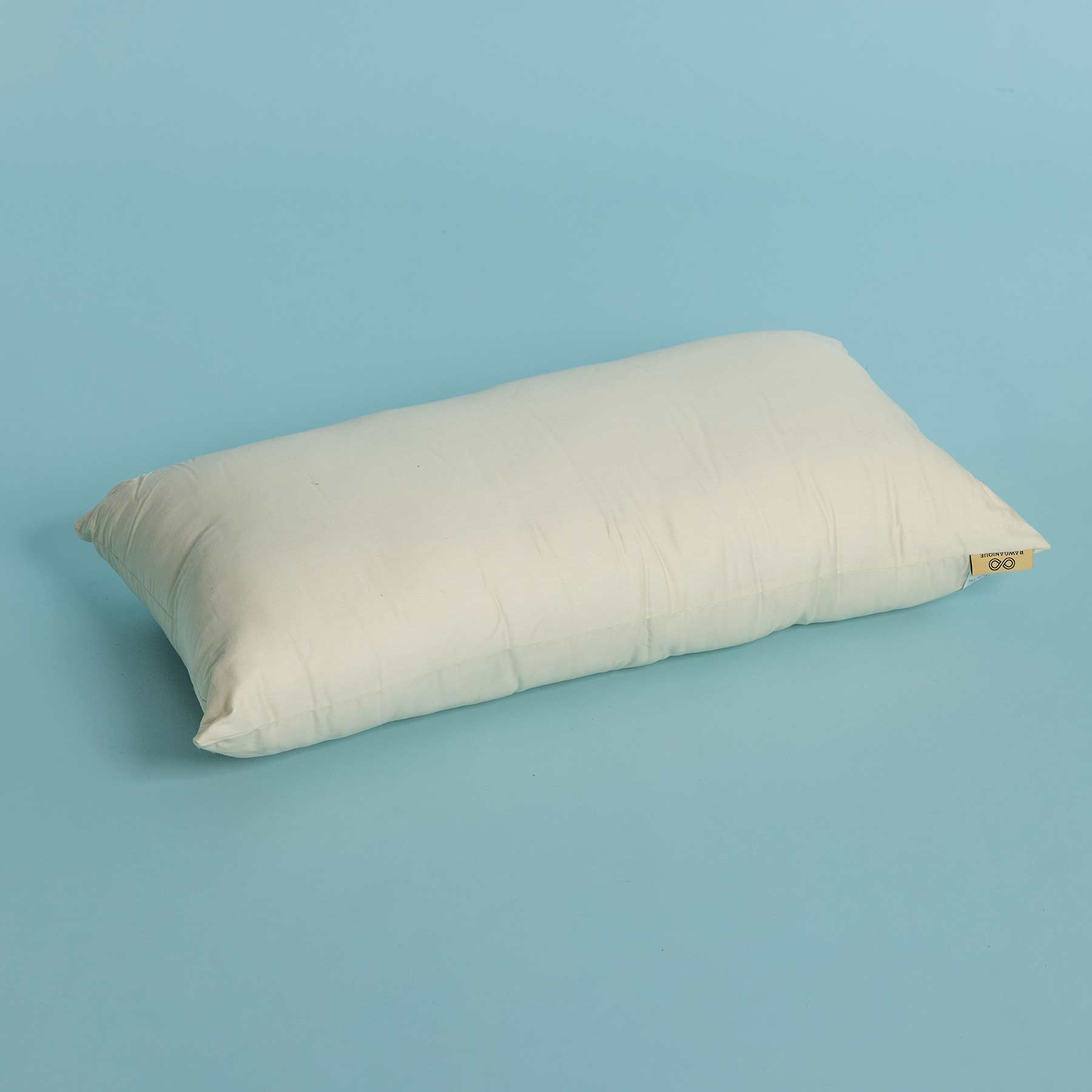 Organic Cotton Bed Pillow Made in USA Hypoallergenic Chemical free Rawganique