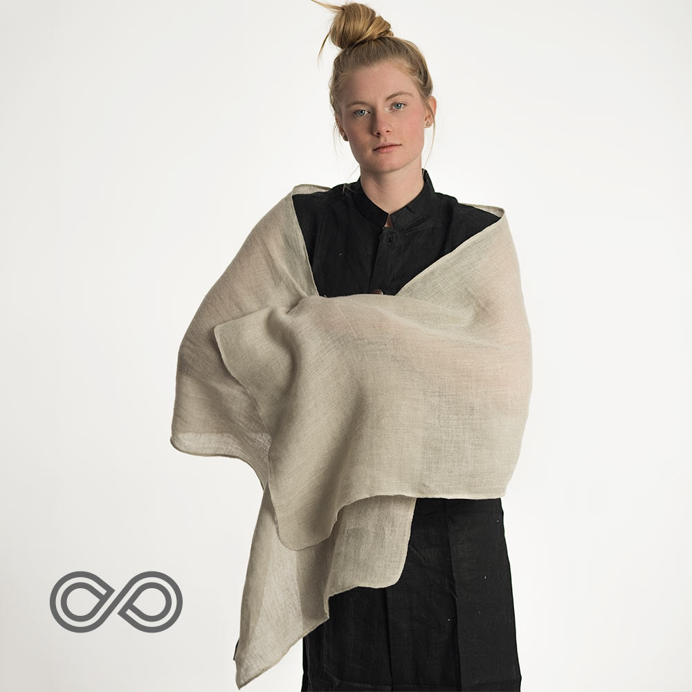 organic linen scarf