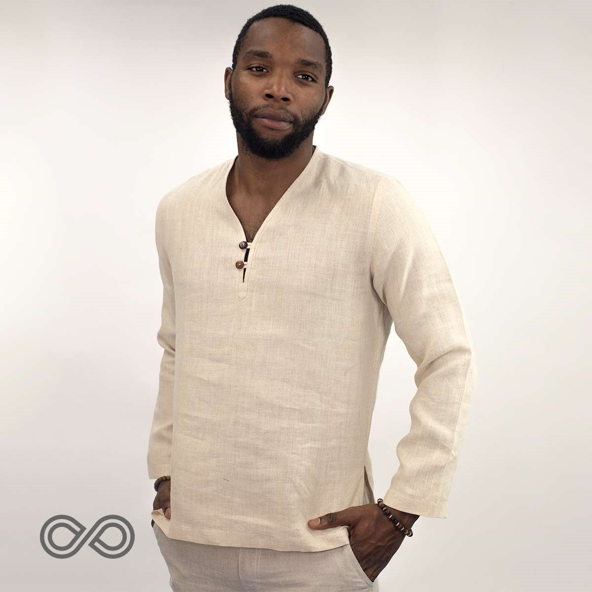 ex. Organic hemp high neck vest walenode