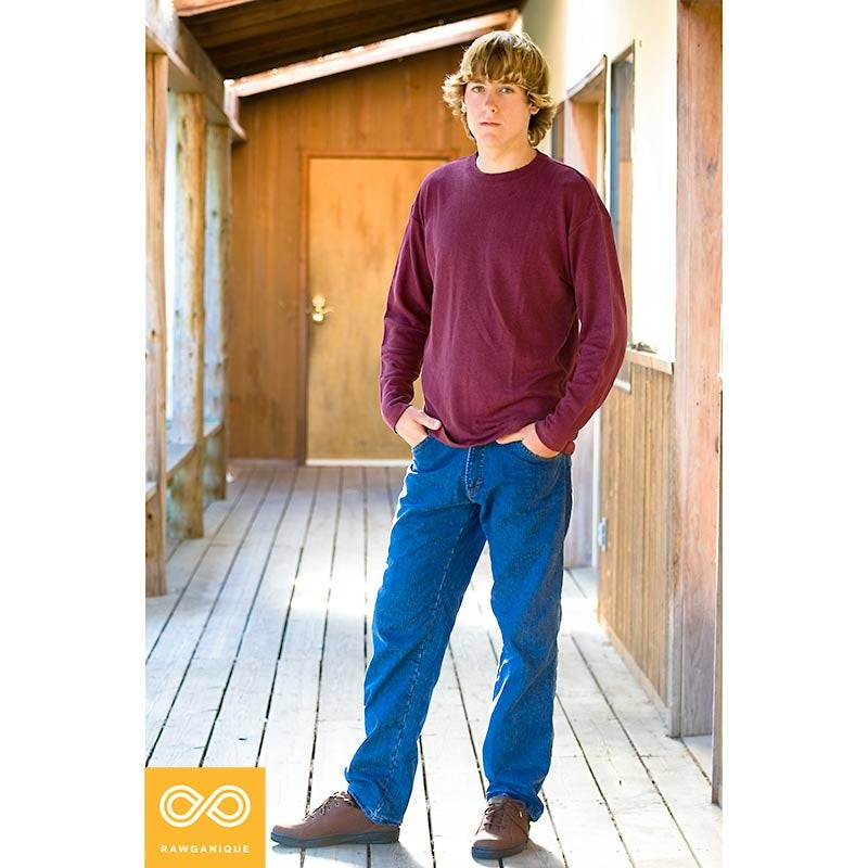 organic cotton flannel lined jeans