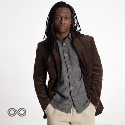 Eco-Heritage 100% Organic Cotton Corduroy Blazer Jacket (Unisex)