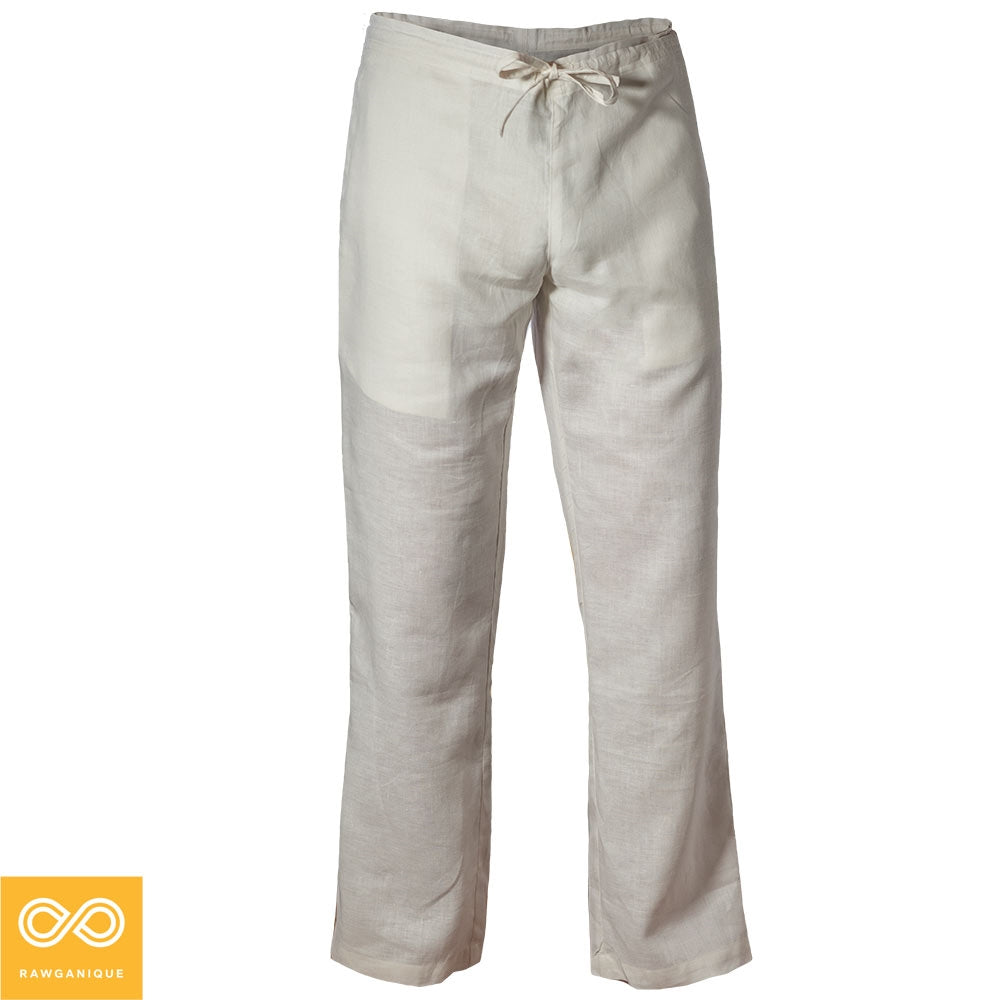 Eco-Friendly Elastic-Free Organic Linen Meditation Pants (Unisex