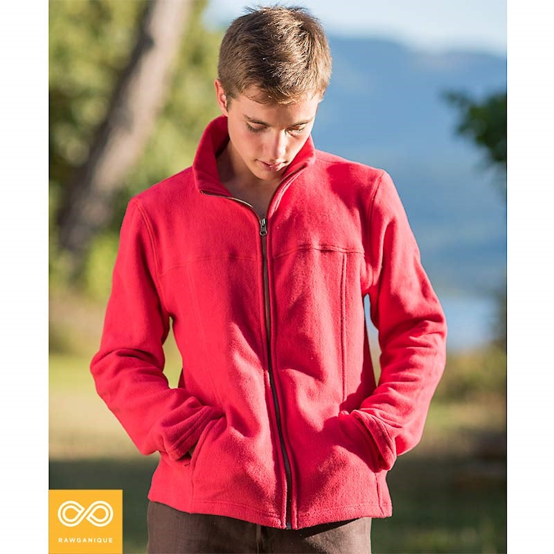 100% Organic Cotton Fleece Zippered Ski Jacket Chemical-free
