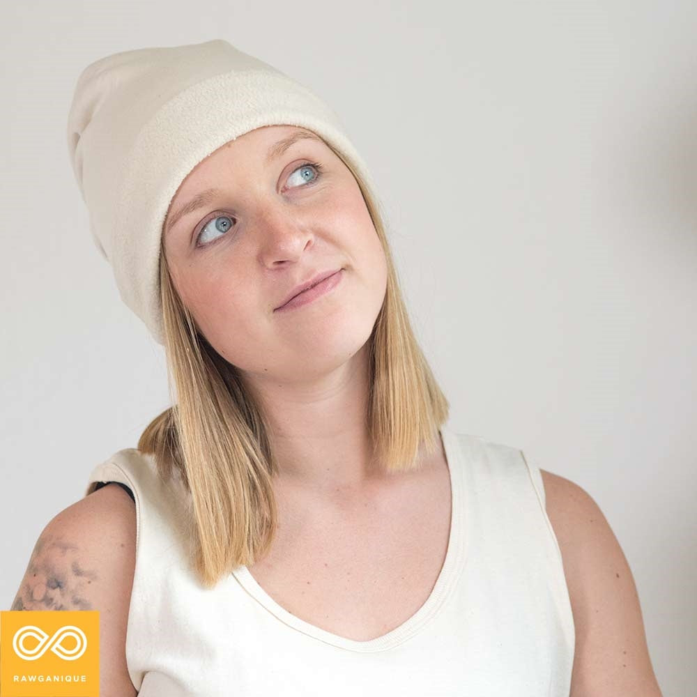 organic cotton fleece beanie